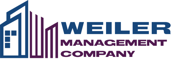 the logo for the weller management company with the word weller and a house