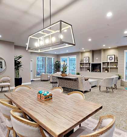 Fruitland Meadow Clubhouse with Seating and Fireplace
