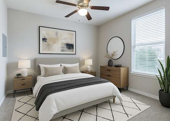 Master Bedroom at Delray Apartments, Houston