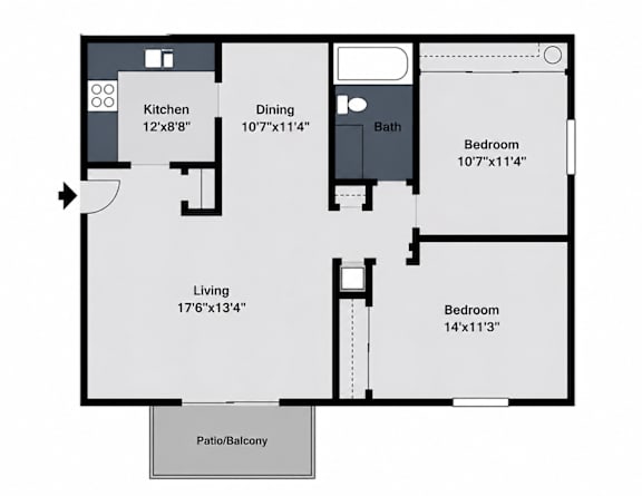 Master Bedroom at Waterstone Place Apartments, Indianapolis, IN, 46229