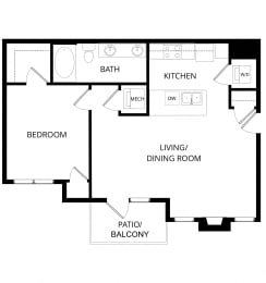  Floor Plan 1x1 Aviator