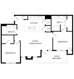  Floor Plan 2x2 Compass