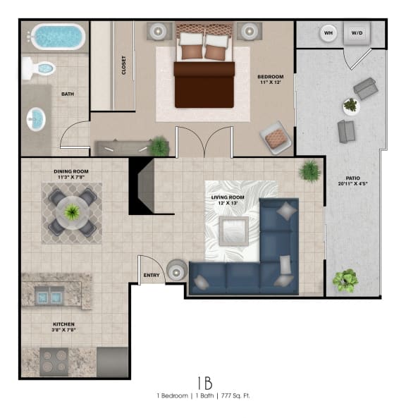  Floor Plan 1B