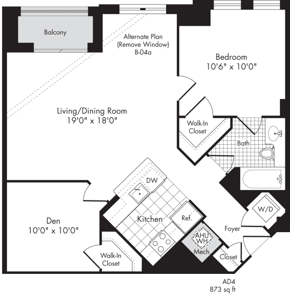 one bedroom apartment with alternate plan for rent in baltimore md