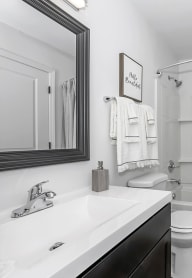 Bath area at Mallard Landing Apartments , Marion