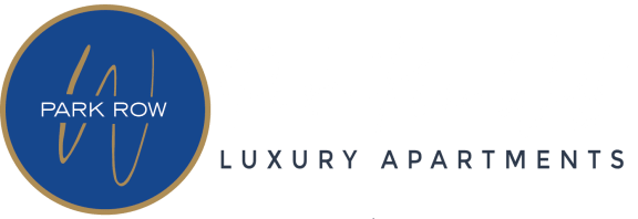 a logo with the words park row luxury apartments