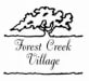 a drawing of the forest creek village logo