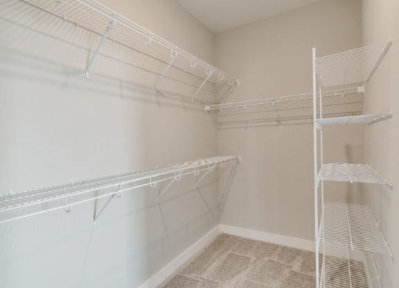 Walk-In Closet (Oak) at Village Place Apartments, Romeoville, 60446