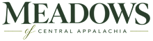 A logo with the text "MEADOWS CENTRAL APPALACHIA" in green and gold.