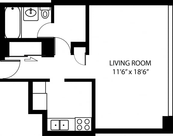 The Covington Studio Floor Plan