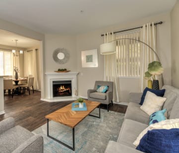 Spacious Clean Living Room at Atwood Apartments, Citrus Heights California