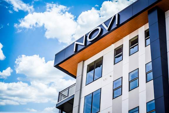 NOVI Flats luxury apartments in downtown Concord, North Carolina.