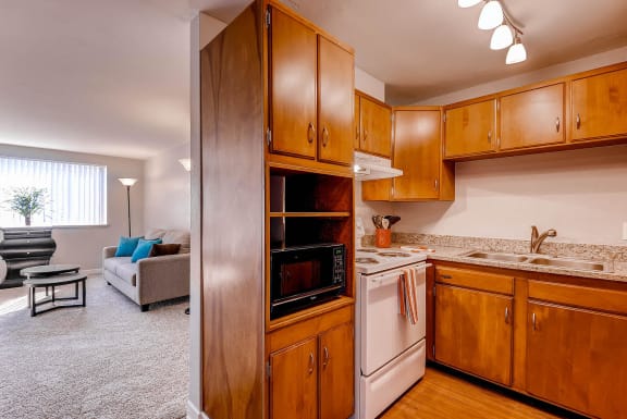 Kitchen and Living Room at Peak 54