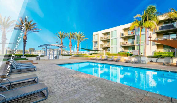 View the Waters Edge at Marina Harbor luxury waterside apartment community by E&S Ring Management Corporation in Los Angeles, California