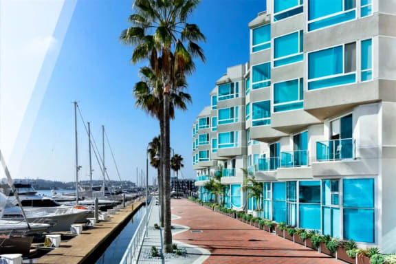 Boardwalk along the marina at our Esprit property at E&S Ring Management Corporation in Los Angeles, California