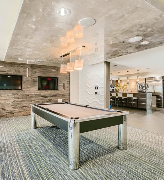 Billiards Table In Clubhouse  at Imperial Lofts, Sugar Land, 77498