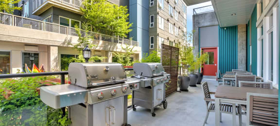 Barbeque Patio Area at Mural, Seattle