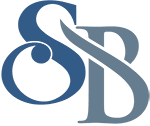 A blue shape resembling a sideways question mark.