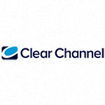 the clear channel logo is shown against a white background