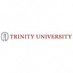 the logo of trinity university on a white