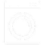 an illustration of a white washing machine