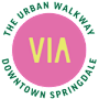 The logo for the Urban Walkway Downtown Springdale.