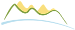 A green and yellow abstract image with a blue background.