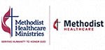 Two Methodist Healthcare Ministries logos side by side.