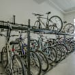 a room filled with lots of bikes