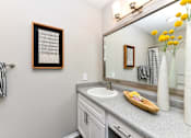 Thumbnail 8 of 22 - Spacious bathroom with large vanity at 15Seventy, Chesterfield, MO 63017