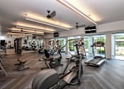 Thumbnail 13 of 22 - Renovated fitness studio with cardio and weight lifting equipment at 15Seventy, Chesterfield, MO 63017
