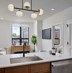 Modern kitchen at 23 West Apartments, Pennsylvania, 19123
