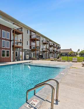the swimming pool at our apartments