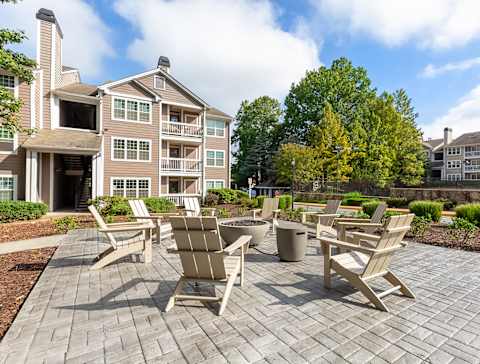 Courtyard Firepit Patio at The Courts at Fair Oaks, Fairfax, Virginia