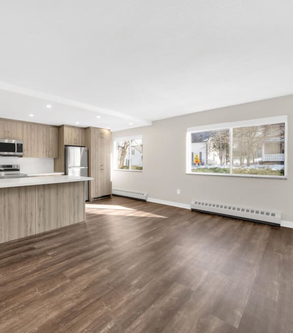 the preserve at ballantyne commons apartment kitchen and living room