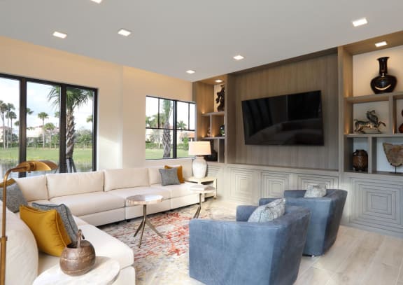 Living room with Sofa and TV at Azola West Palm Beach, West Palm Beach