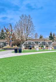 A park with a gazebo at Burke Gilman, Seattle, Washington