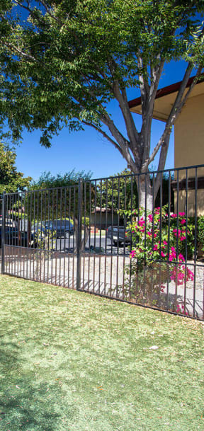 Outdoor Courtyard at Dover Park Apartments in Fairfield, CA 94533