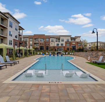 Sundeck and Saltwater Pool at Apartments @ Eleven240, Charlotte, 28216