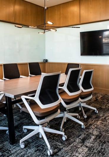 Conference Area With TV at City Place at Germantown Apartments, Tennessee