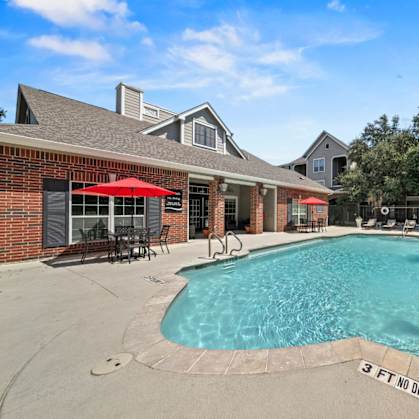 the swimming pool at our apartments
