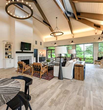Clubhouse Interior at 15Seventy Chesterfield Apartment Homes, Chesterfield, MO 63017