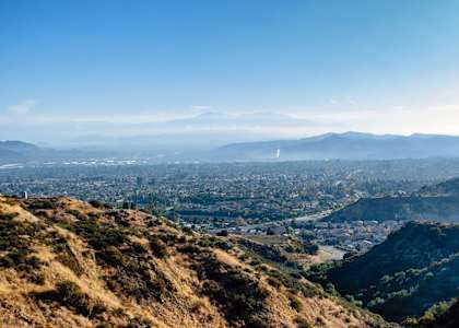 a view of the city from the top of a mountain at Altitude Apartments, Moreno Valley , CA 92553