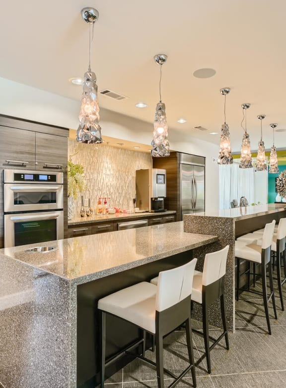 Clubhouse Kitchen at Imperial Lofts, Sugar Land, 77498