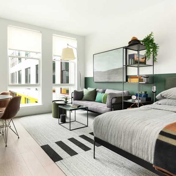 a living room with a white couch and a coffee table at Odyssey, Fort Myers, Florida