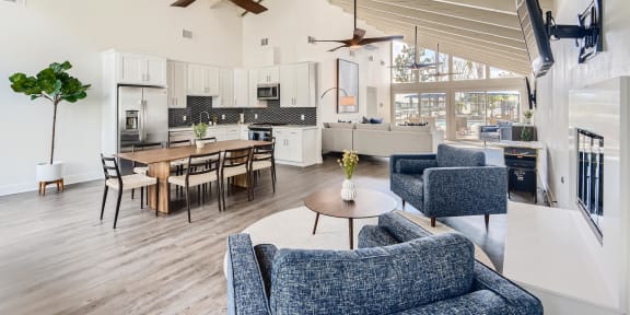 Spa and Club House View at Azul Apartments, California