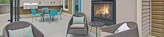Outdoor Fireplace | Apartments For Rent In Mukilteo WA | On The Green