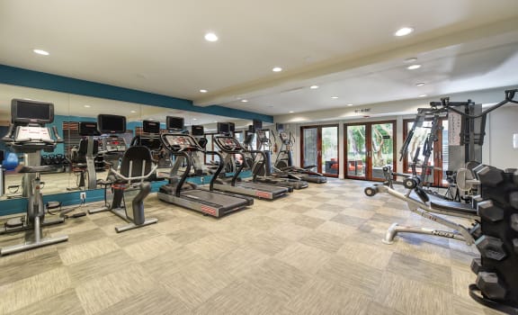Fitness room with cardio and strength equipment