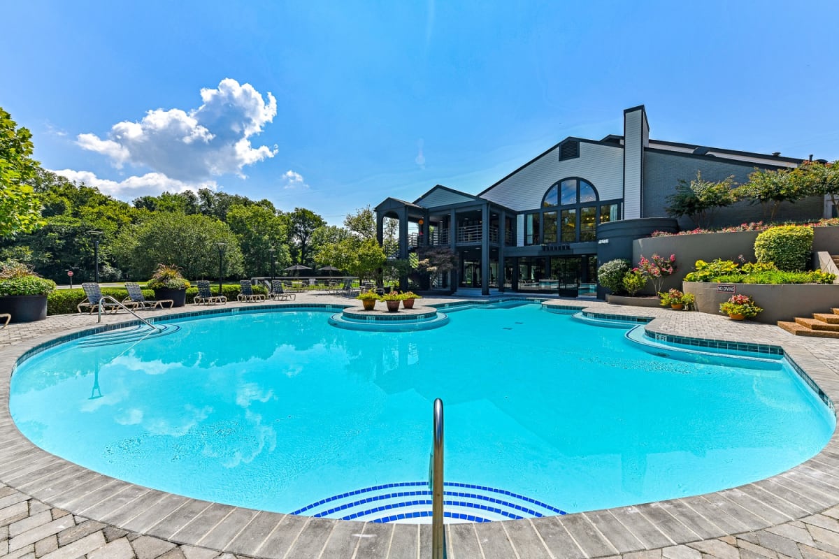 Stewarts Ferry swimming pool with sundecks - Nashville, TN