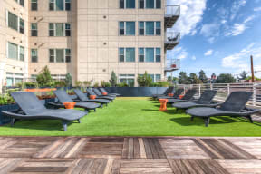 Outdoor sundeck and lounge at 2828 Zuni in Denver, CO